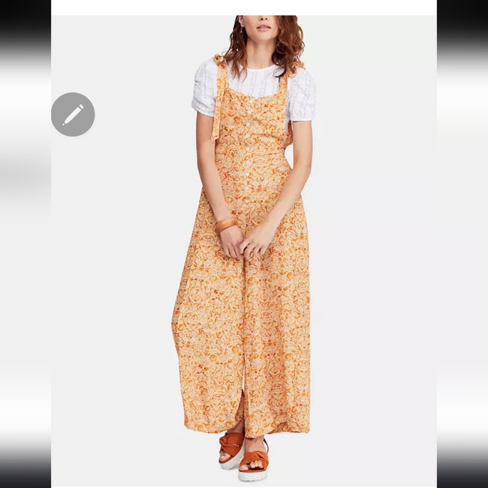 Free People Floral Sugar Sands Jumpsuit